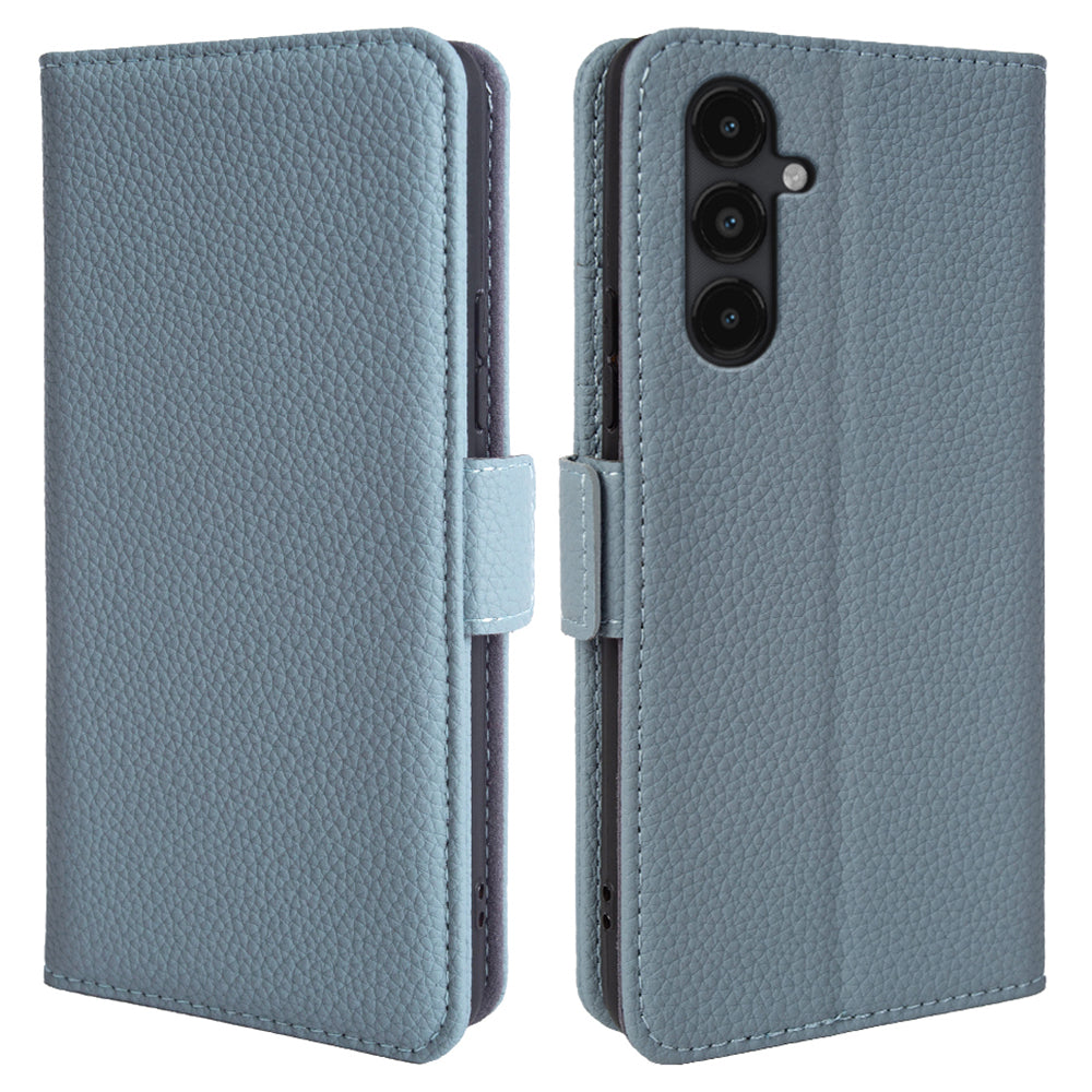 Pro Samsung Galaxy A13 5G Litchi Texture Telefon Peněženka Kryt Stojan Pouzdro Pouzdro z pravé hovězí kůže Pro Samsung Galaxy A13 5G Litchi Texture Telefon Peněženka Kryt Stojan Pouzdro Pouzdro z pravé hovězí kůže